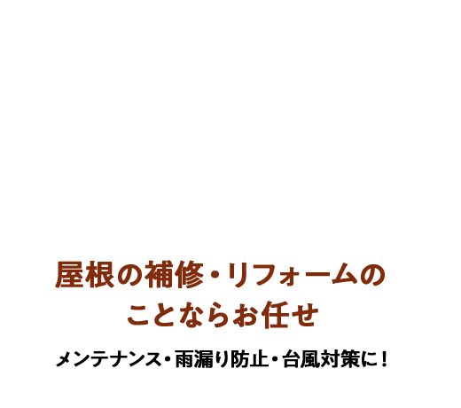 屋根の塗装のことならお任せ メンテナンス・雨漏り防止・台風対策に！